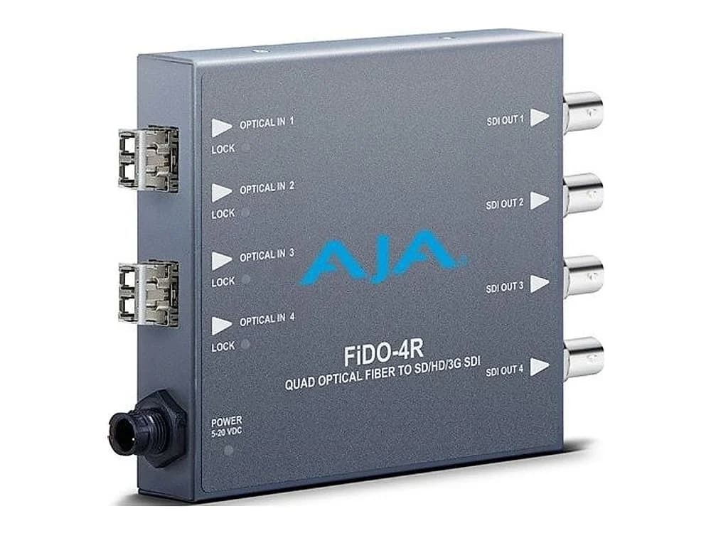 AJA FiDO-4R Quad-Channel LC Fibre to 3G-SDI Mini-Converter