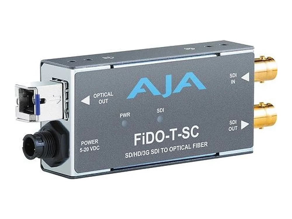 AJA FiDO-T-SC SD/HD/3G-SDI to SC Optical Fibre Mini-Converter