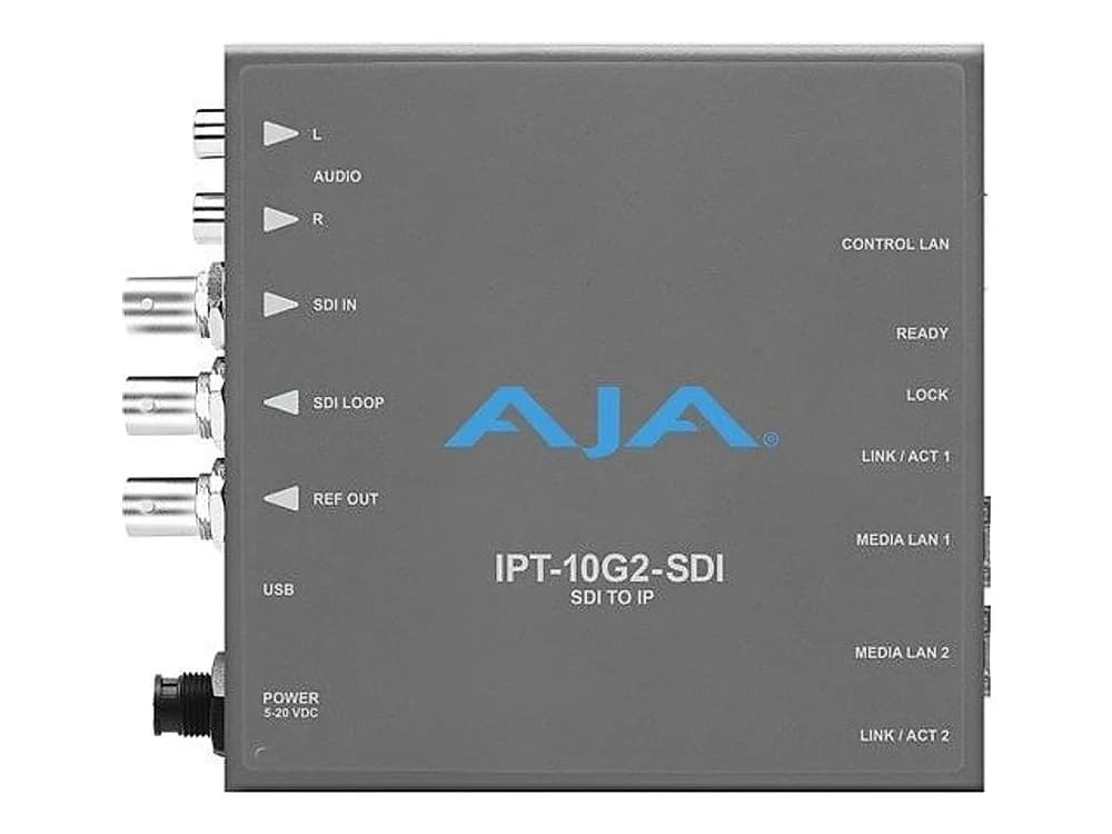 AJA IPT-10G2-SDI 3G-SDI to SMPTE ST 2110 IP Mini-Converter