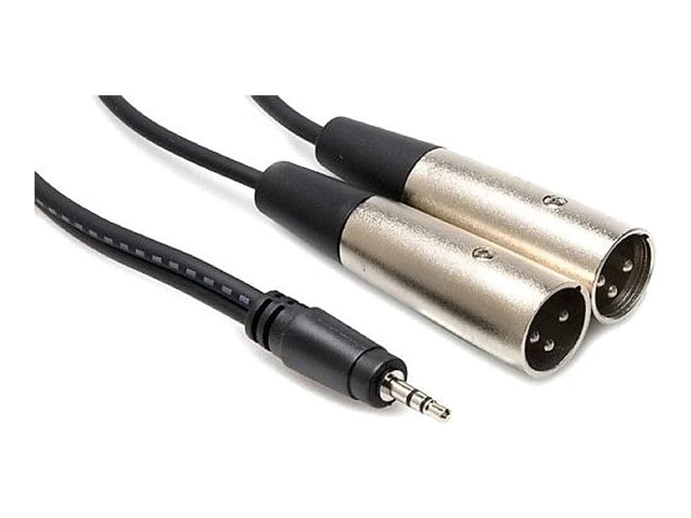 Hosa CYX-402M 3.5mm TRS to Dual XLR Male Y-Cable (2m)