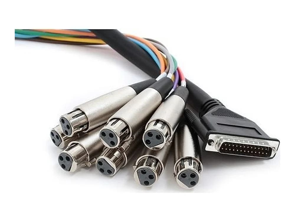 Hosa DTF-803 DB25 to 8x XLR Female Snake Cable (3m)