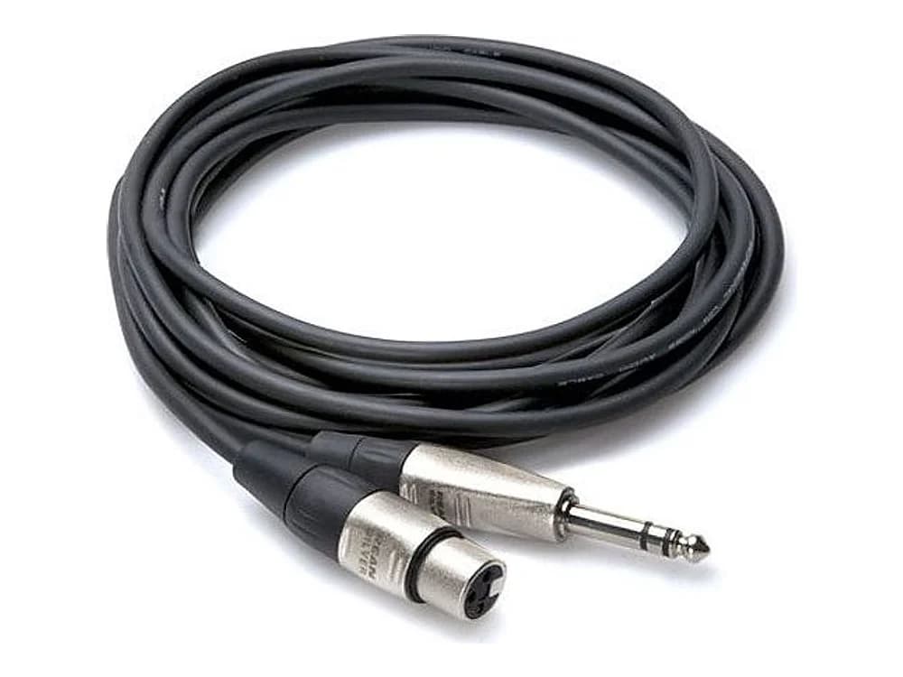 Hosa HXS-003 Pro Balanced XLR Female to 1/4" TRS Cable, REAN (3ft)