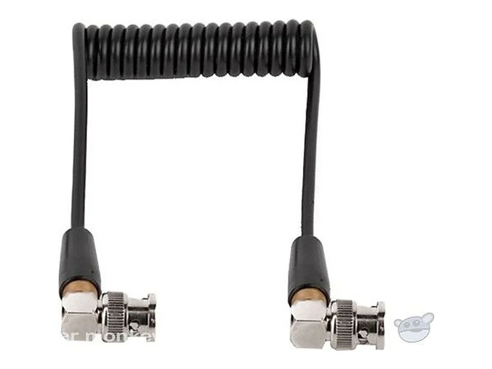 Wooden Camera Coiled Right-Angle BNC to BNC Cable (25–56cm)