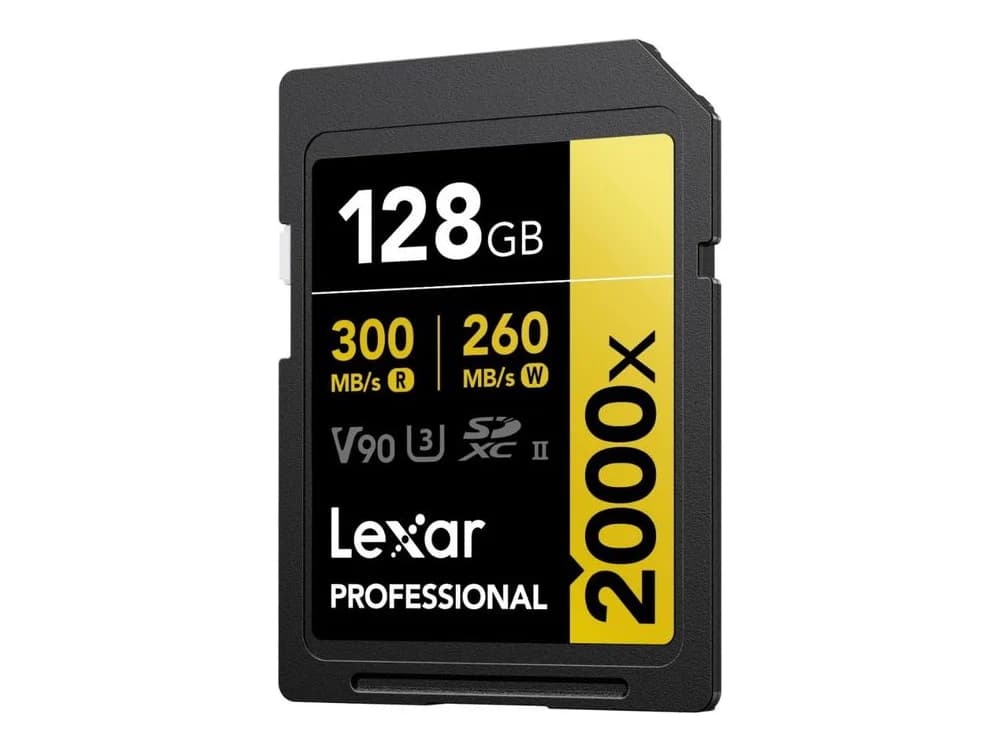 Lexar 128GB Professional 2000x UHS-II SDXC Memory Card view 3