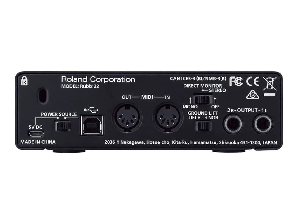 Roland Rubix22 - 2x2 USB Audio Interface view 3