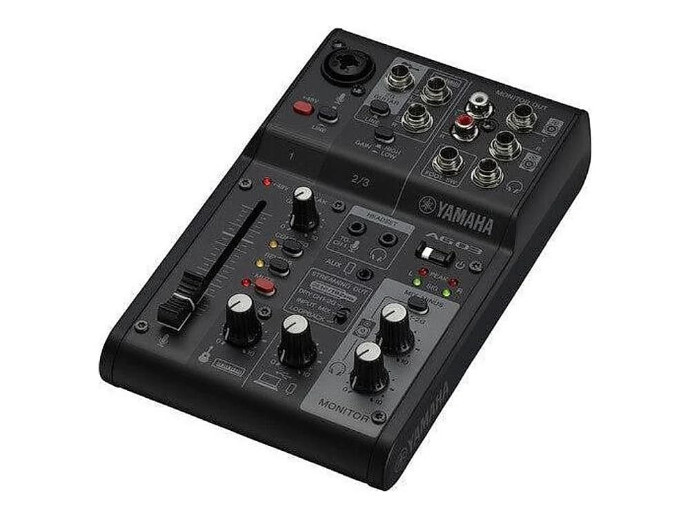 Yamaha AG03MK2 3 Channel Mixer & USB Audio Interface in Black view 2