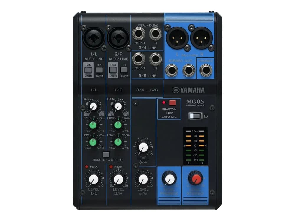 Yamaha MG06 6-Input Mixer