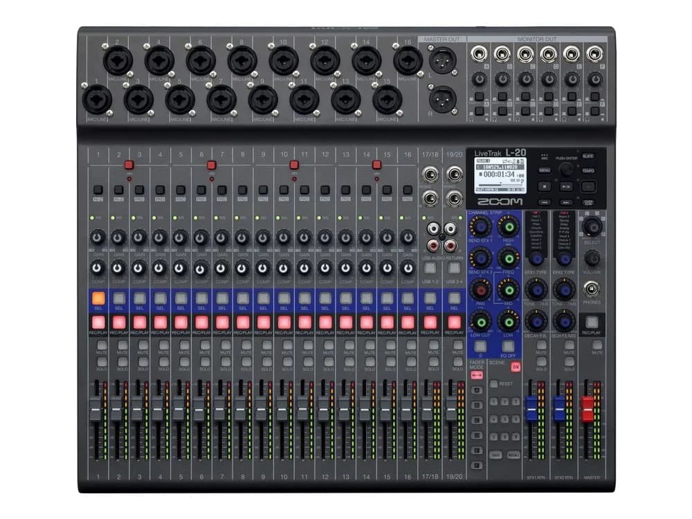 Zoom LiveTrak L-20 - 20-Input Digital Mixer & Multitrack Recorder