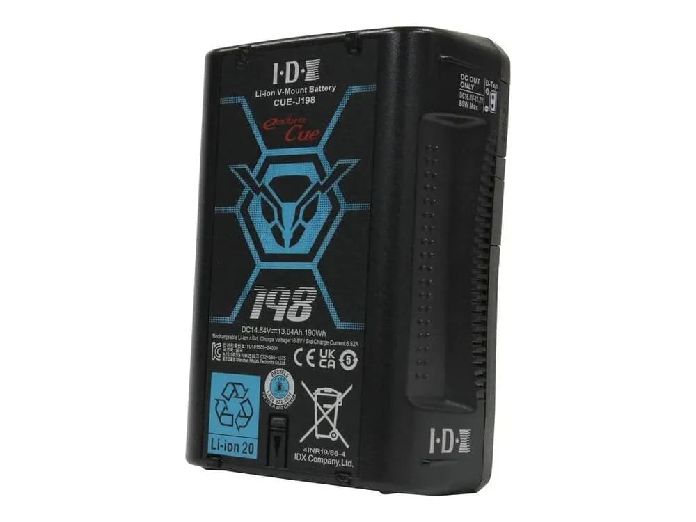IDX CUE-J198 190Wh Li-ion V-Mount Battery with 1x D-Tap view 2