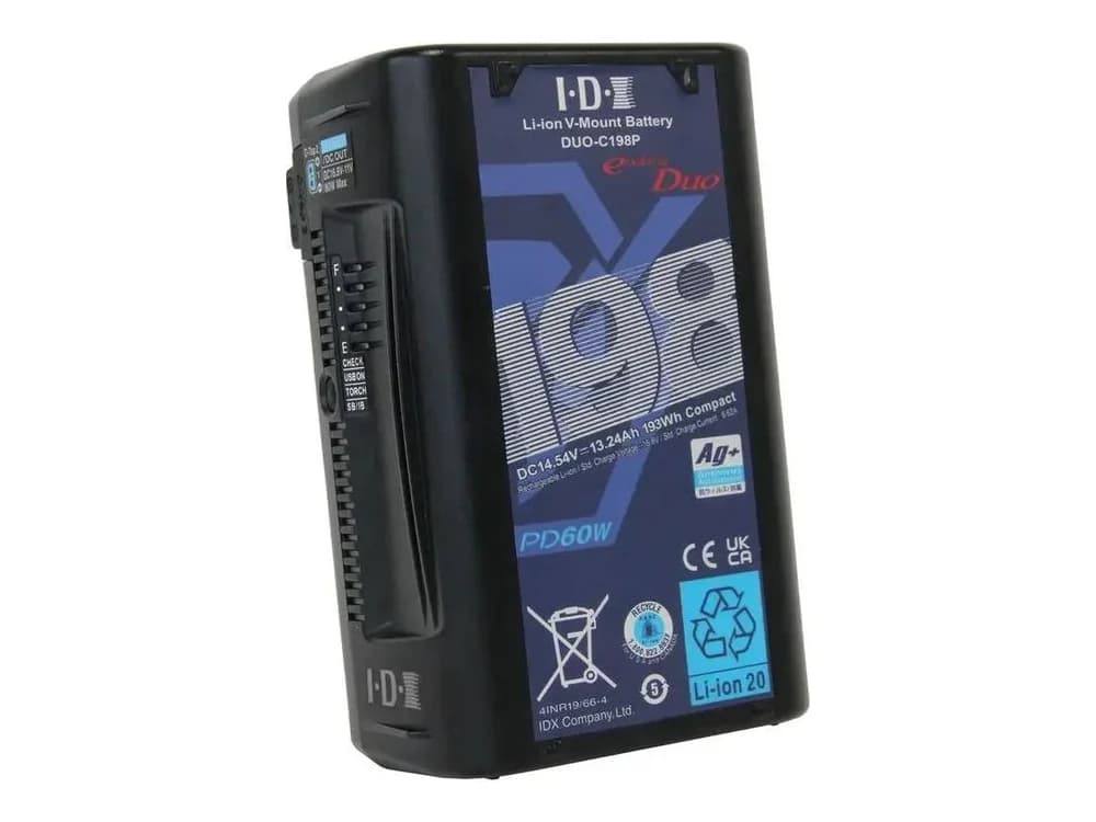 IDX DUO-C198P 193Wh High-Load Li-Ion V-Mount Battery view 2