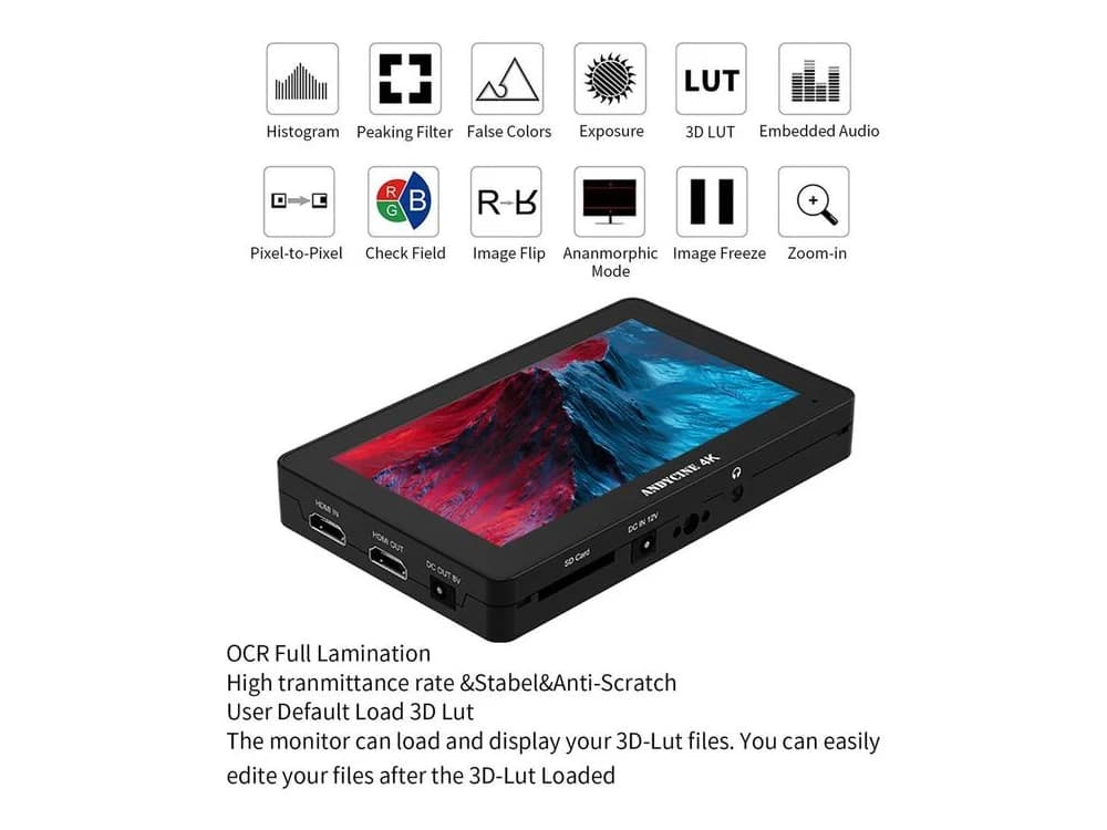 Andycine A6 Plus 5.5" Touchscreen Monitor view 3