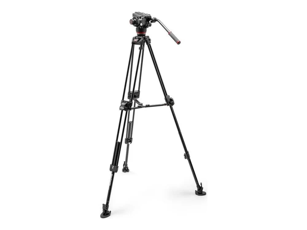 Manfrotto 504X Fluid Head with 645 Fast Twin Aluminium Tripod