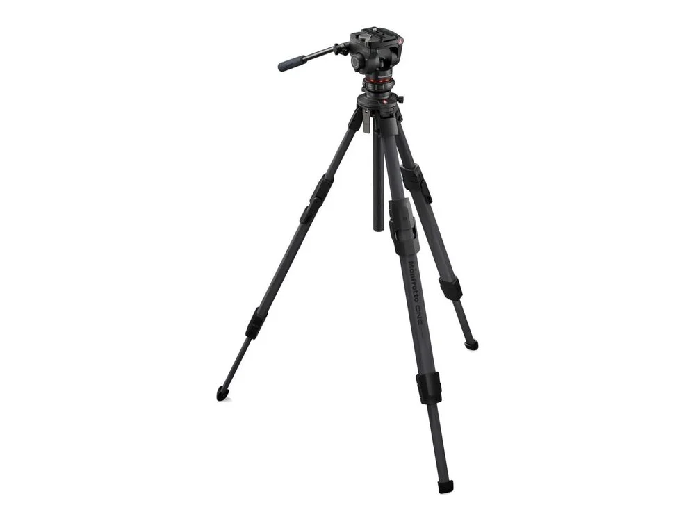 Manfrotto One Hybrid Carbon Fiber Tripod with 500X Fluid Head view 3