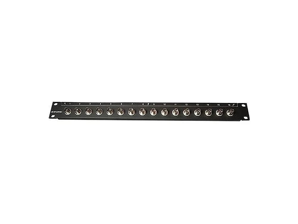 Canare 161U-BJRK-12G 1RU 16-Receptacle 12G BNC Stand-Off Panel