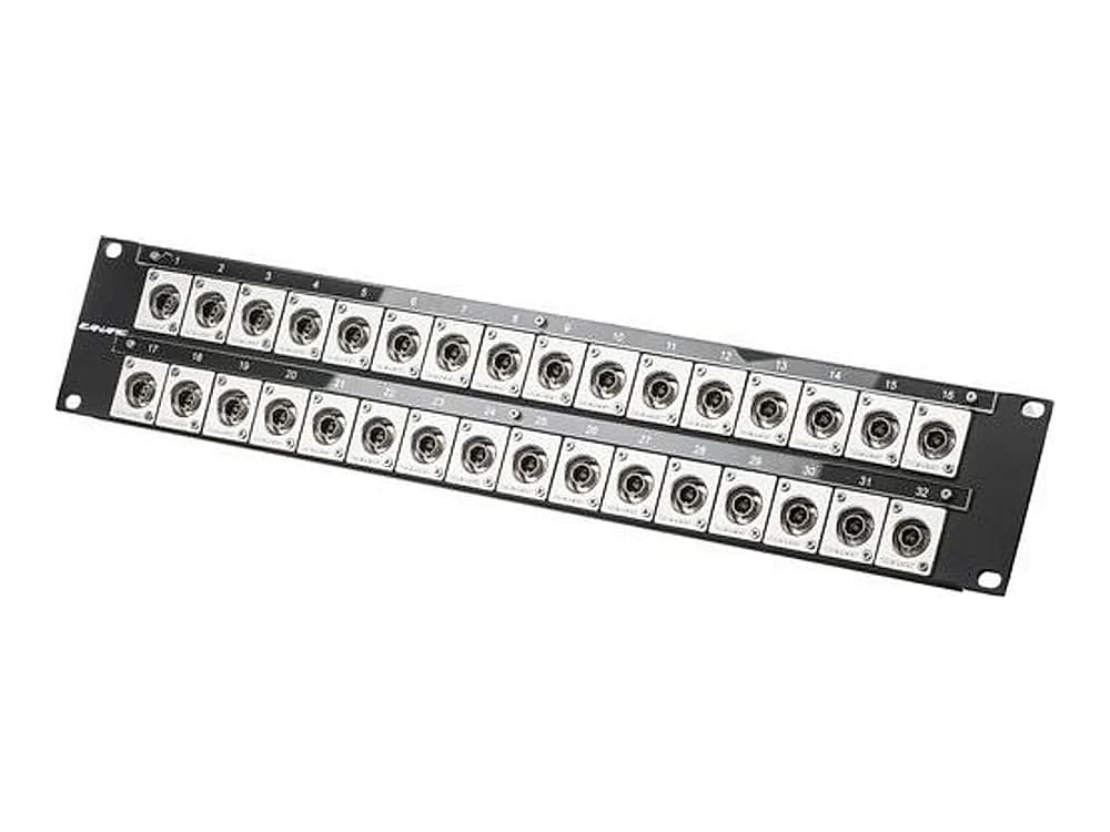 Canare 322U-BJRUK-12G 2RU 32-Receptacle 12G BNC Flush-Mount Panel