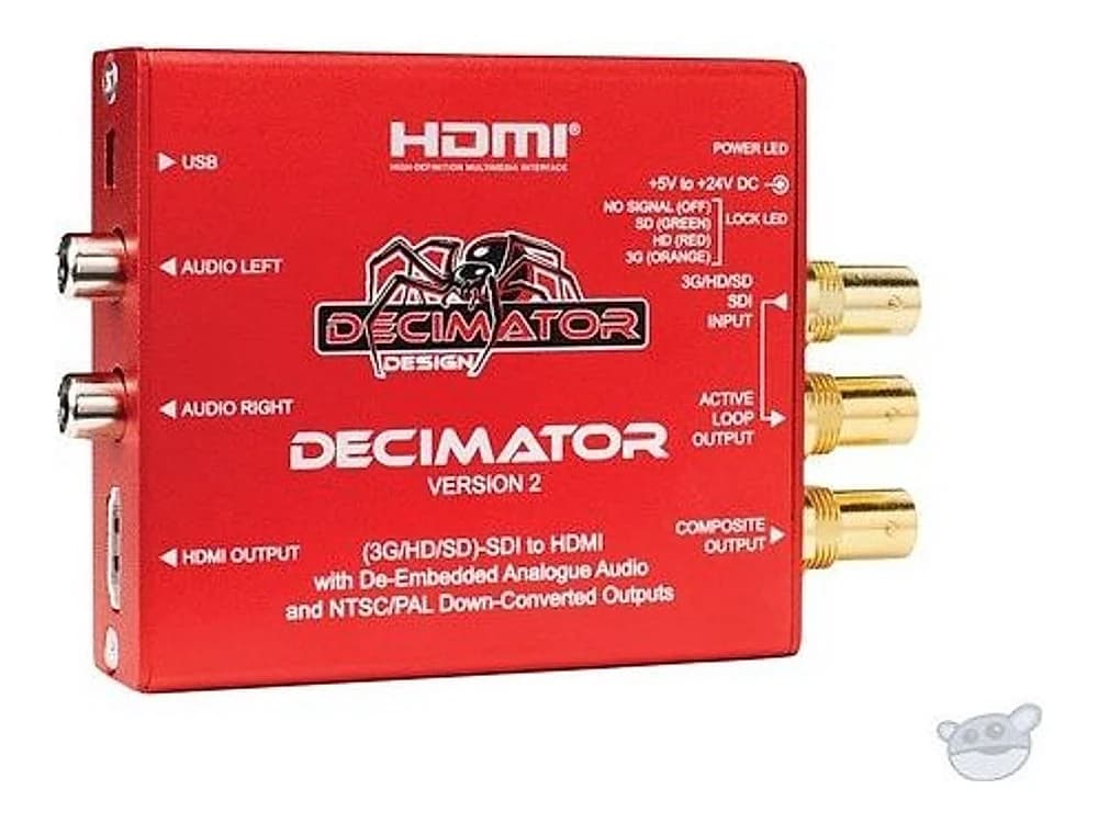 Decimator 2 3G/HD/SD-SDI to HDMI Converter with NTSC/PAL Down-Converter