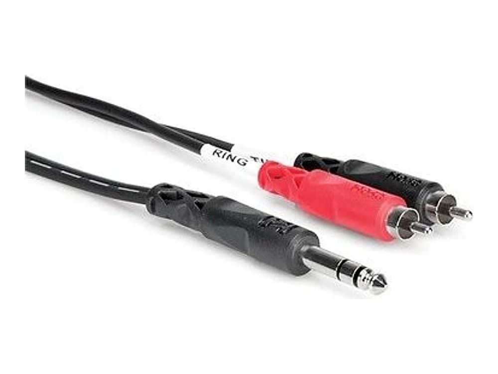Hosa TRS-201 Stereo 1/4" TRS Male to Dual RCA Male Y-Cable (3.3ft)