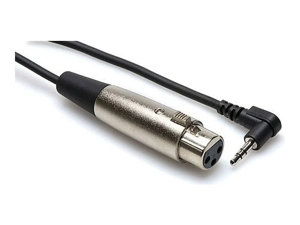 Hosa XVM-101F Right-Angle 3.5mm TRS to XLR Female Cable (0.3m)
