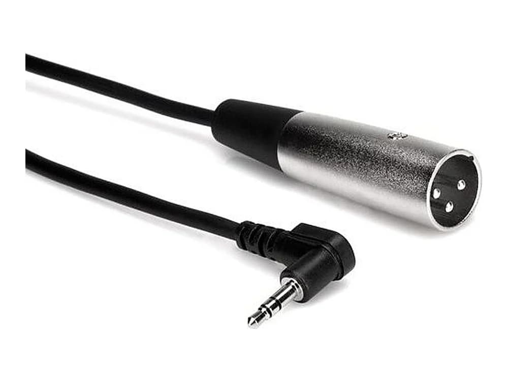 Hosa XVM-110M Right-Angle 3.5mm TRS to XLR Male Cable (10ft)