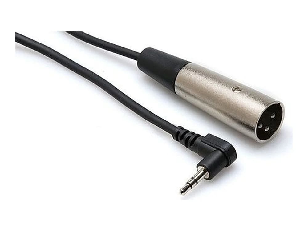 Hosa XVM-115M Right-Angle 3.5mm TRS to XLR Male Cable (15ft)