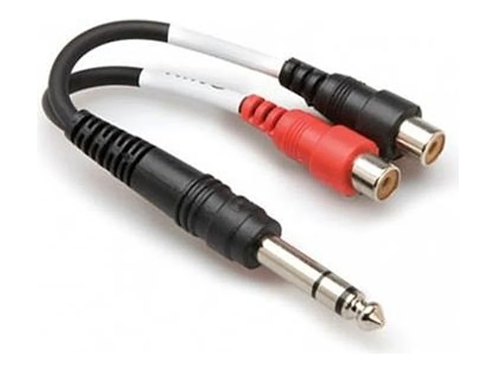Hosa YPR-102 1/4" TRS Male to Dual RCA Female Y-Cable (6in)