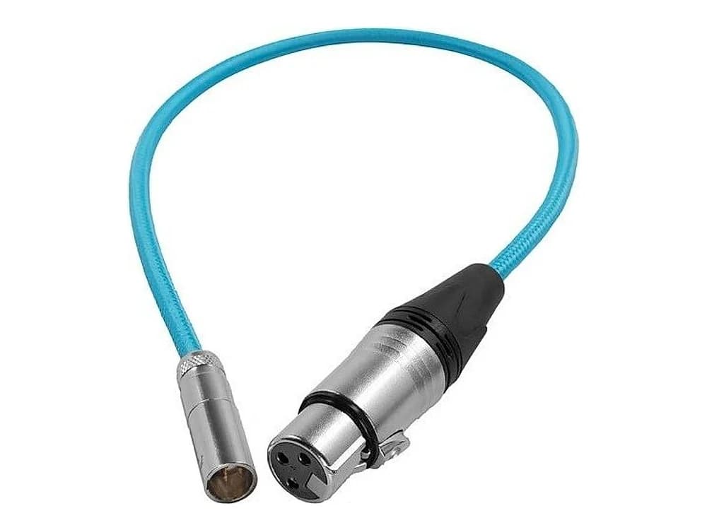 Kondor Blue Mini XLR to XLR Female Cable for Blackmagic Pocket 4K/6K (40cm, Blue)