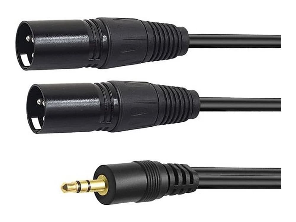 Titan Stereo 3.5mm Male to Dual XLR Male Y-Cable (3m)