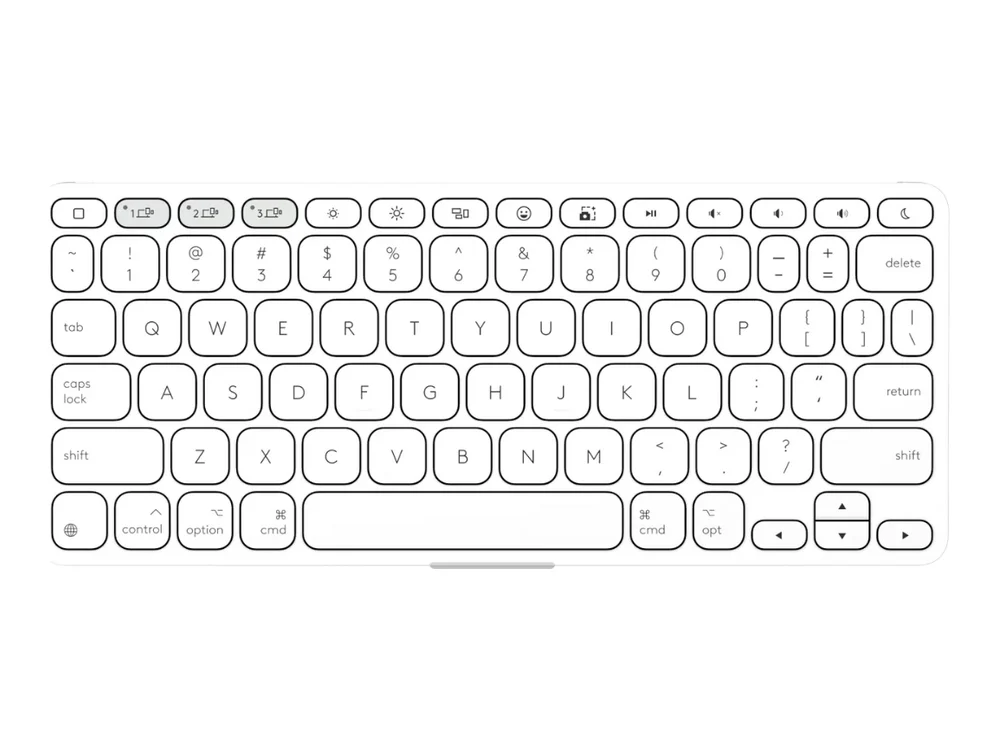 Logitech Keys-To-Go 2 Portable Wireless Keyboard Layout for iPad (Pale Grey) view 2