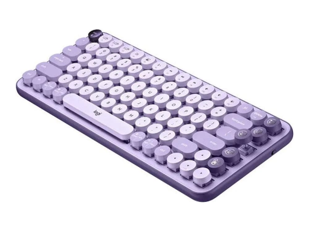 Logitech POP Keys Wireless Mechanical Emoji Keyboard (Cosmos Lavender) view 3