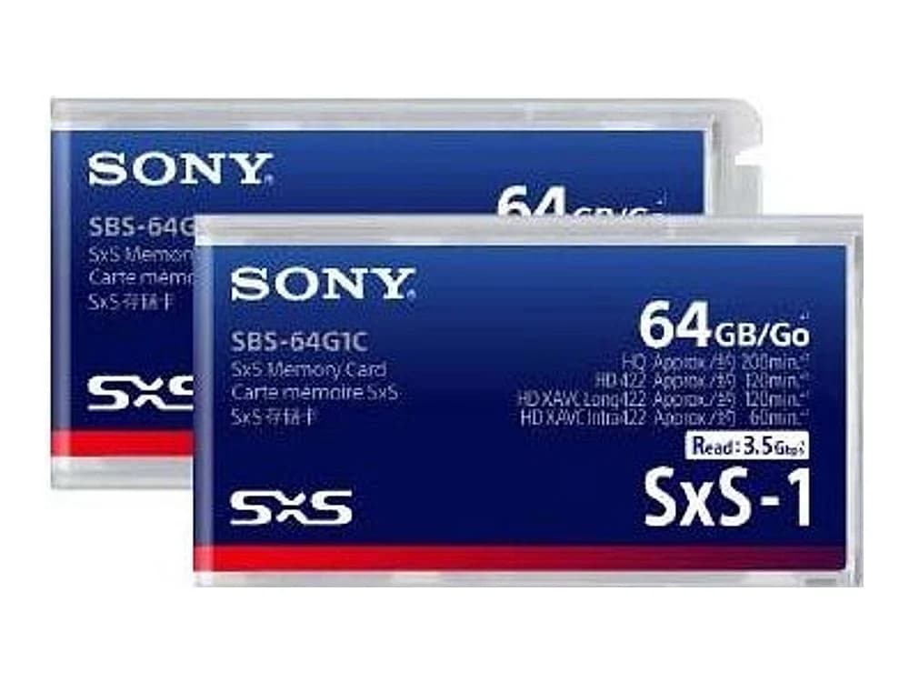 Sony SxS-1 G1C 64GB Memory Card Twin Packs