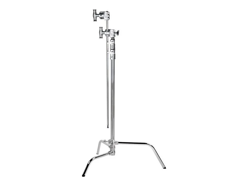 KUPO CL-30MK 30" Silver C-Stand Kit with Sliding Leg & Quick Release, Including Grip and Arm view 2