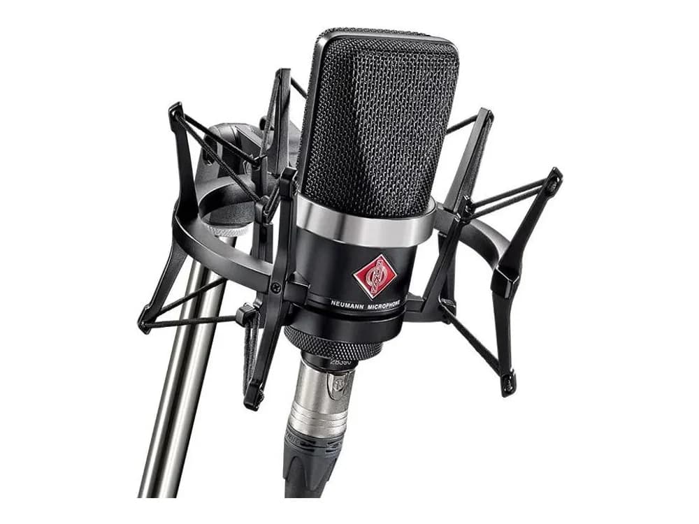 Neumann TLM 102 BK Studio Set Large-Diaphragm Cardioid Condenser Microphone with Shockmount (Black)