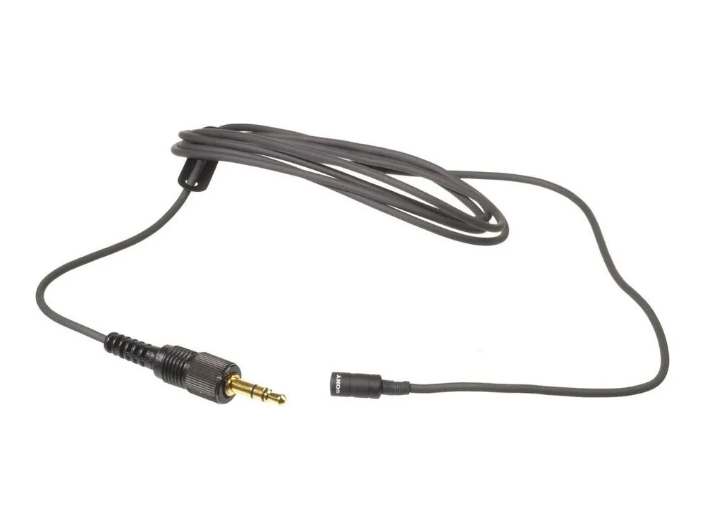 Sony ECM-77 Miniature Omnidirectional Lavalier Microphone with Locking Sony 3.5mm Connector (Black)