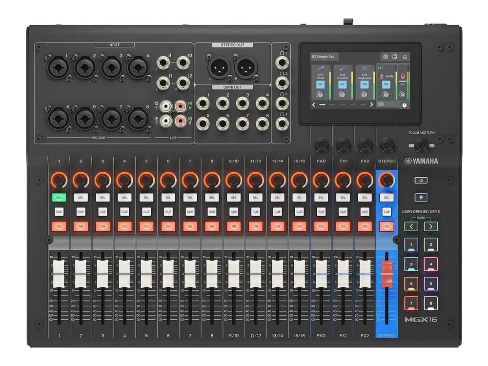 Yamaha MGX16 22-Channel Digital Mixing Console with Audio Interface (Black) view 3