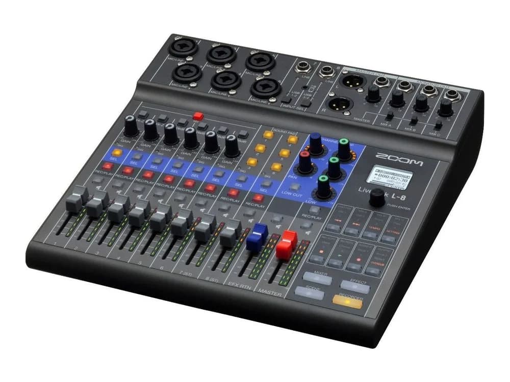 Zoom LiveTrak L-8 Portable 8-Channel Digital Mixer and Multitrack Recorder view 3