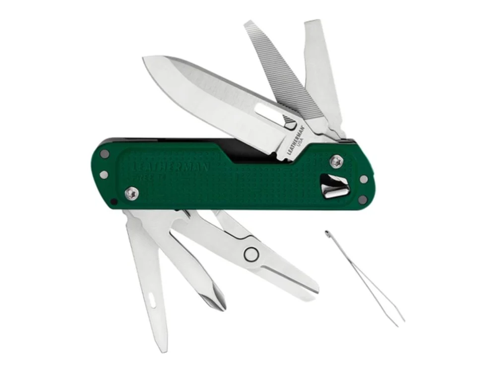 Leatherman FREE T4 Compact Pocket Multi-Tool 420HC S/S Blade 12 Tools with Pocket Clip view 2