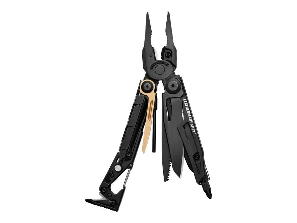Leatherman MUT (Military Utility Tool) Heavy Duty Black Oxide Multi-Tool with MOLLE Black Sheath
