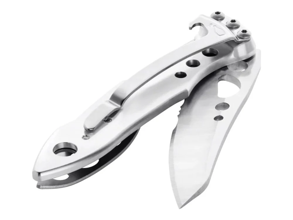 Leatherman Skeletool KBx Folding Pocket Knife with Clip 420HC S/S Combo Blade - Silver view 3