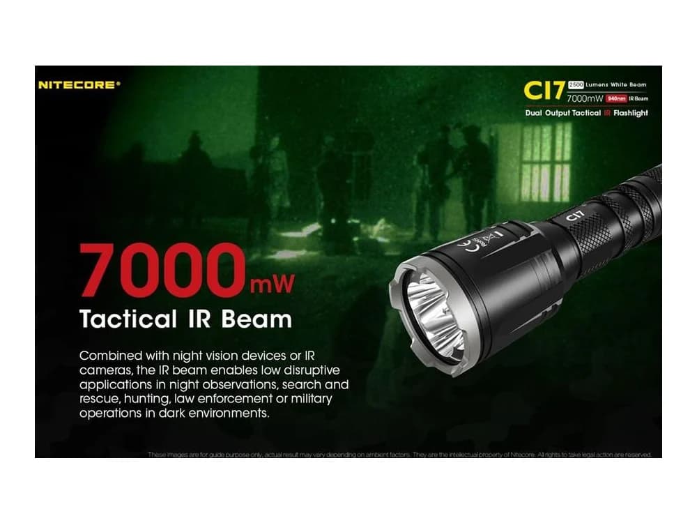 Nitecore CI7 2500 Lumen Infrared Flashlight with IR Illuminator view 2