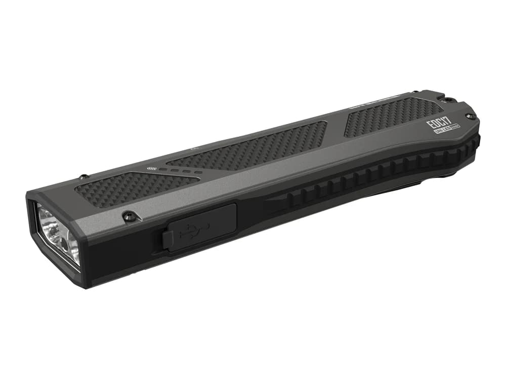 Nitecore EDC17 1500 Lumen Rechargeable EDC Flat Flashlight with White LED, UV, and Green Laser