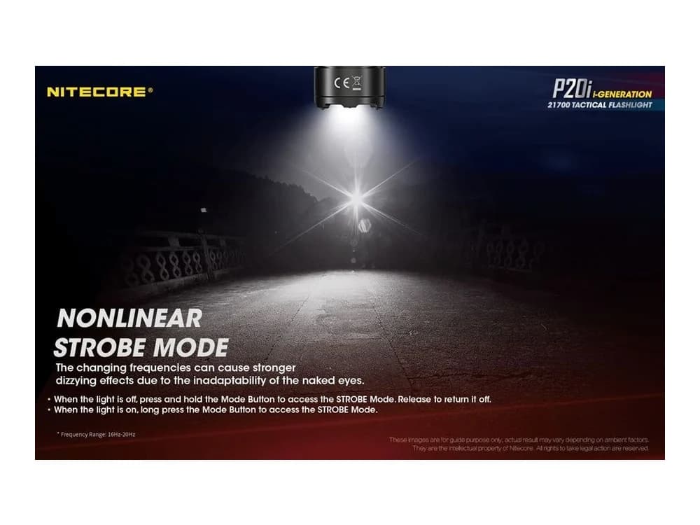 Nitecore P20i UV compact 1800 lumen USB-C rechargeable LED torch with UV output view 3