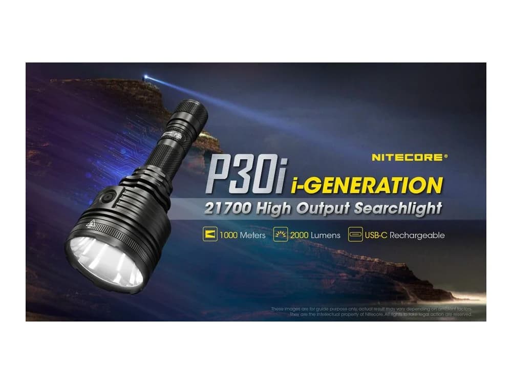 Nitecore P30i 2000 Lumen 1093 Yard Long Throw Flashlight Hunting Kit view 2