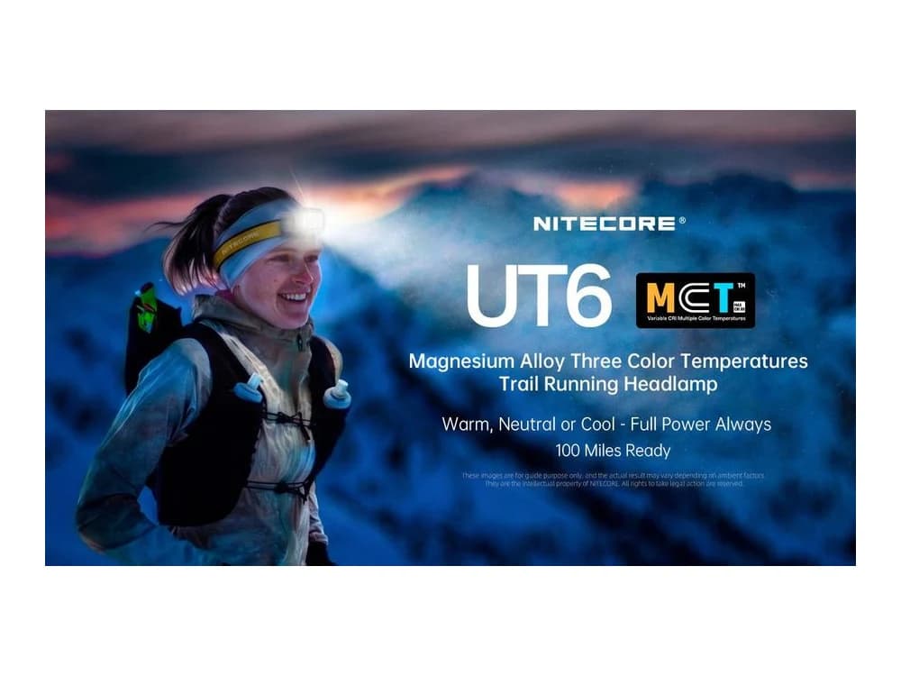 Nitecore UT6 MCT 1600 Lumen Rechargeable Trail Running Headlamp view 2