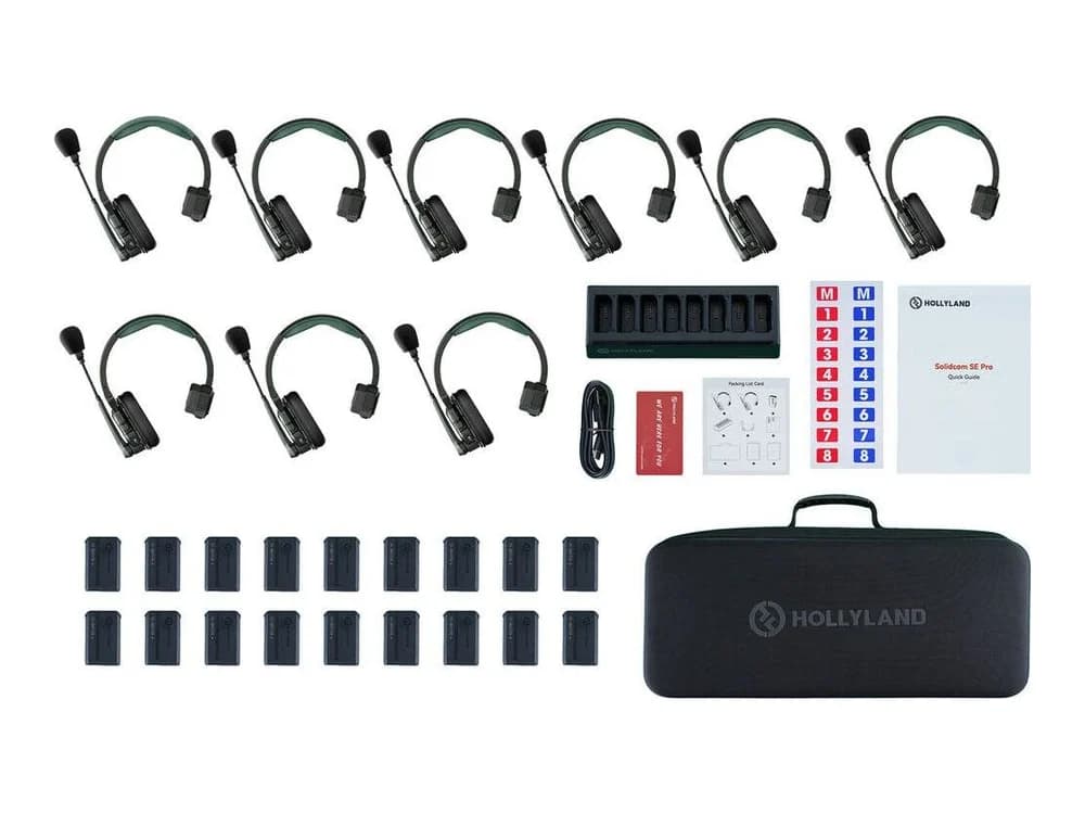 Hollyland Solidcom SE Pro 9S 9-Person Full-Duplex Single-Ear Headset Intercom System (1.9 GHz) view 2