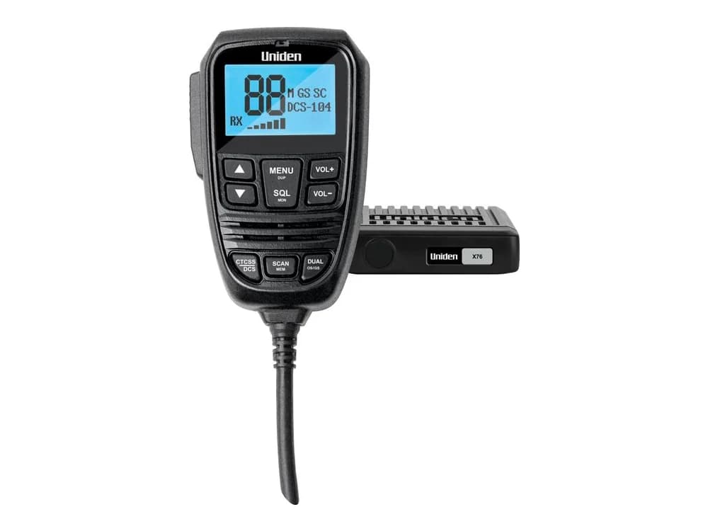 Uniden X76 In-Vehicle UHF Radio + Antenna + UH825 2-Watt UHF Radio view 2