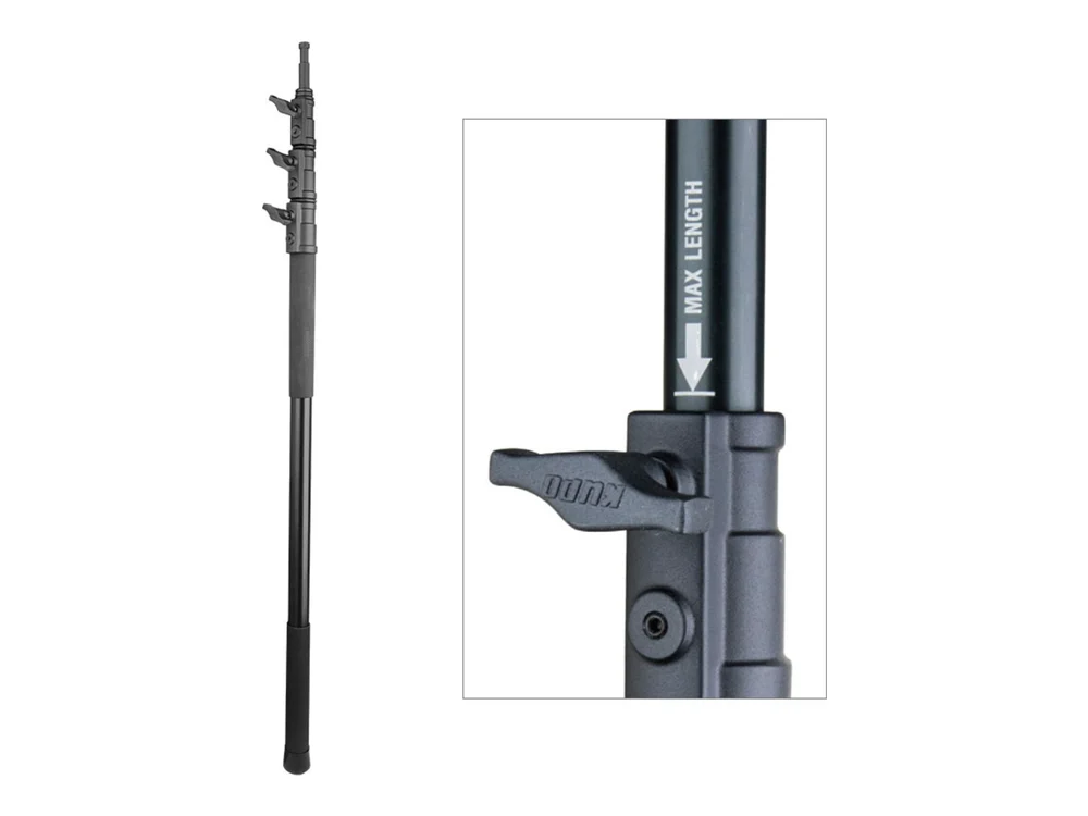 Kupo Aluminum Baby Handheld Boom Arm, 3.8' to 10' - Black view 3