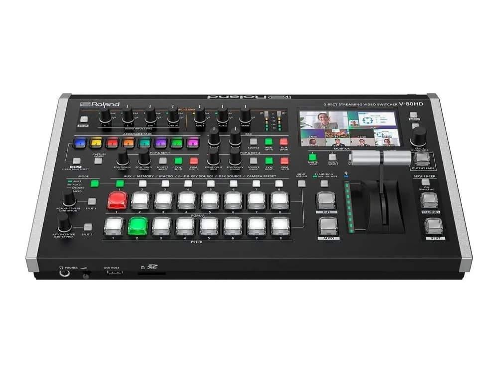 Roland V-80HD Direct Streaming Video Switcher + Graphics Presenter view 3
