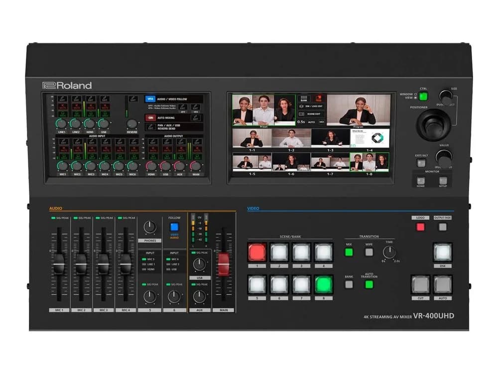 Roland VR-400UHD 4K Streaming AV Mixer view 2