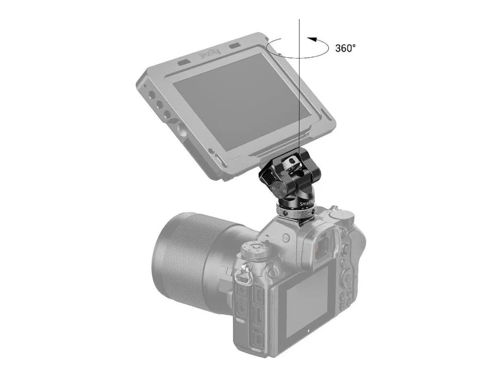 SmallRig Swivel and Tilt Monitor Mount with Shoe Adapter view 3