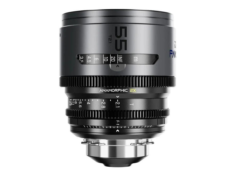DZOFILM Pavo 55mm T2.1 2x Anamorphic Prime Lens (Blue Coating, PL/EF Mount, Metres)